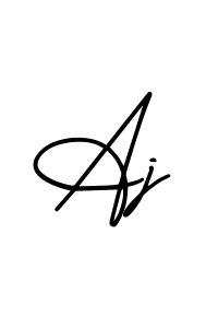 How to make Aj name signature. Use AmerikaSignatureDemo-Regular style for creating short signs online. This is the latest handwritten sign. Aj signature style 3 images and pictures png