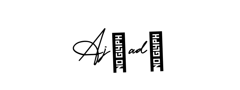 You should practise on your own different ways (AmerikaSignatureDemo-Regular) to write your name (Ajšadž) in signature. don't let someone else do it for you. Ajšadž signature style 3 images and pictures png