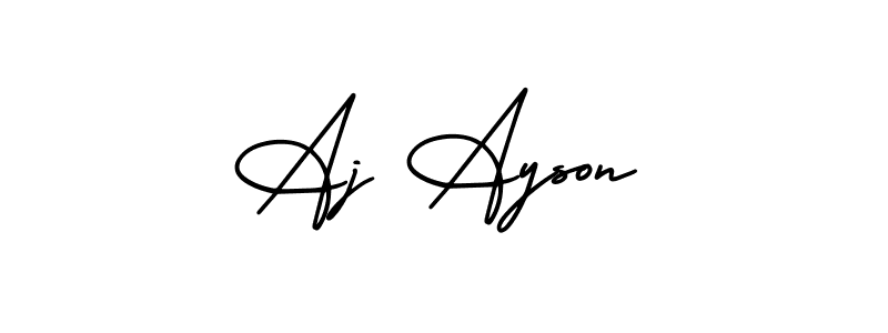 Similarly AmerikaSignatureDemo-Regular is the best handwritten signature design. Signature creator online .You can use it as an online autograph creator for name Aj Ayson. Aj Ayson signature style 3 images and pictures png