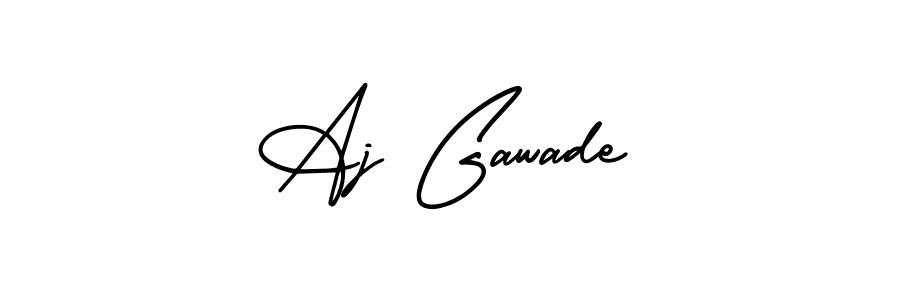 How to make Aj Gawade name signature. Use AmerikaSignatureDemo-Regular style for creating short signs online. This is the latest handwritten sign. Aj Gawade signature style 3 images and pictures png