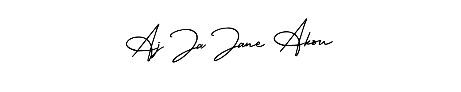 Aj Ja Jane Aksu stylish signature style. Best Handwritten Sign (AmerikaSignatureDemo-Regular) for my name. Handwritten Signature Collection Ideas for my name Aj Ja Jane Aksu. Aj Ja Jane Aksu signature style 3 images and pictures png