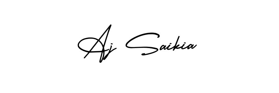 Design your own signature with our free online signature maker. With this signature software, you can create a handwritten (AmerikaSignatureDemo-Regular) signature for name Aj Saikia. Aj Saikia signature style 3 images and pictures png