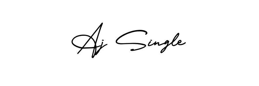 Aj Single stylish signature style. Best Handwritten Sign (AmerikaSignatureDemo-Regular) for my name. Handwritten Signature Collection Ideas for my name Aj Single. Aj Single signature style 3 images and pictures png
