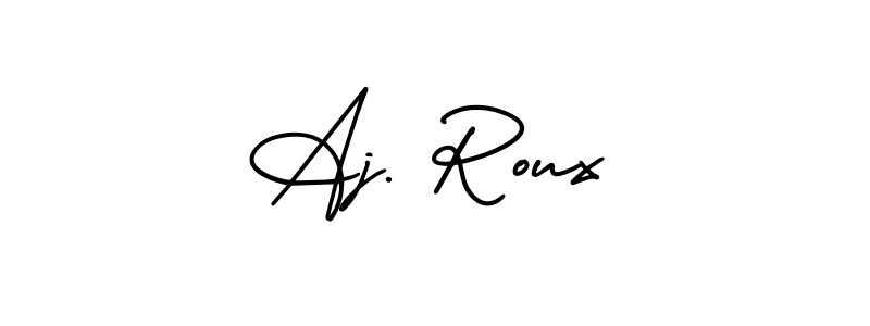 See photos of Aj. Roux official signature by Spectra . Check more albums & portfolios. Read reviews & check more about AmerikaSignatureDemo-Regular font. Aj. Roux signature style 3 images and pictures png