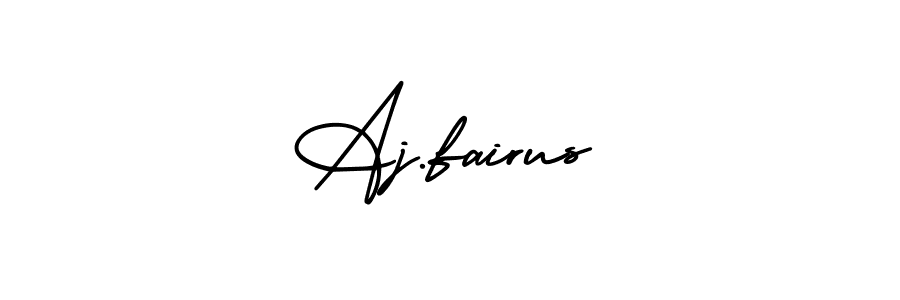 Use a signature maker to create a handwritten signature online. With this signature software, you can design (AmerikaSignatureDemo-Regular) your own signature for name Aj.fairus. Aj.fairus signature style 3 images and pictures png