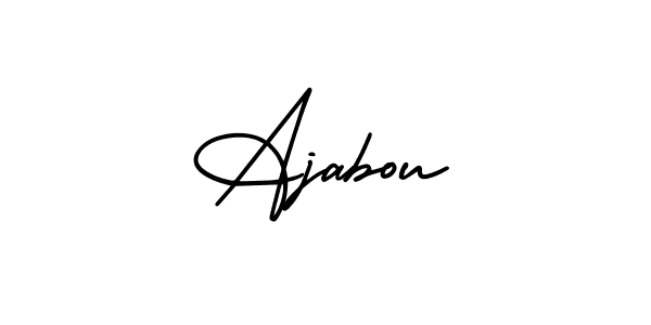 This is the best signature style for the Ajabou name. Also you like these signature font (AmerikaSignatureDemo-Regular). Mix name signature. Ajabou signature style 3 images and pictures png