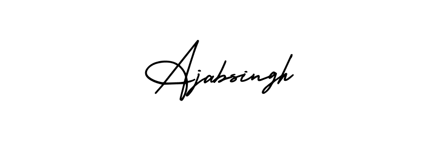 How to Draw Ajabsingh signature style? AmerikaSignatureDemo-Regular is a latest design signature styles for name Ajabsingh. Ajabsingh signature style 3 images and pictures png