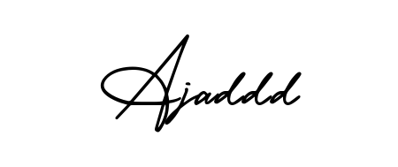 Practice writing Ajaddd with the flow of AmerikaSignatureDemo-Regular lettering. A fantastic source of inspiration for developing your personal signature style. Ajaddd signature style 3 images and pictures png