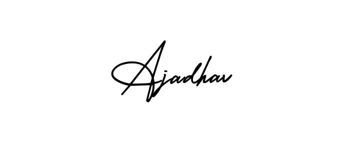 How to Draw Ajadhav signature style? AmerikaSignatureDemo-Regular is a latest design signature styles for name Ajadhav. Ajadhav signature style 3 images and pictures png