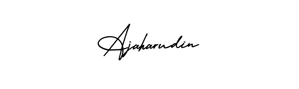 Use a signature maker to create a handwritten signature online. With this signature software, you can design (AmerikaSignatureDemo-Regular) your own signature for name Ajaharudin. Ajaharudin signature style 3 images and pictures png
