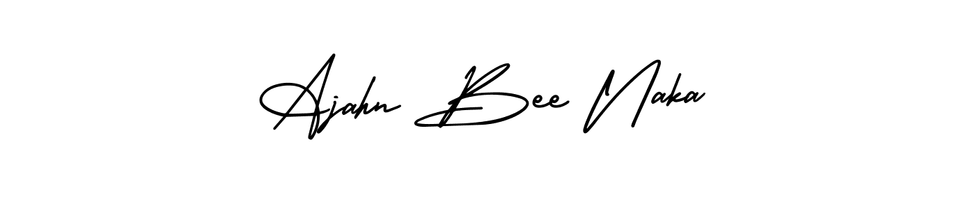 How to make Ajahn Bee Naka signature? AmerikaSignatureDemo-Regular is a professional autograph style. Create handwritten signature for Ajahn Bee Naka name. Ajahn Bee Naka signature style 3 images and pictures png