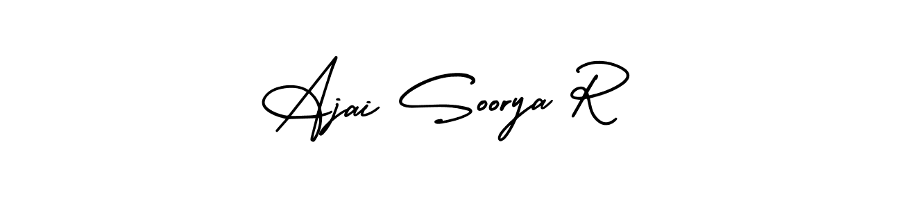 Make a short Ajai Soorya R signature style. Manage your documents anywhere anytime using AmerikaSignatureDemo-Regular. Create and add eSignatures, submit forms, share and send files easily. Ajai Soorya R signature style 3 images and pictures png