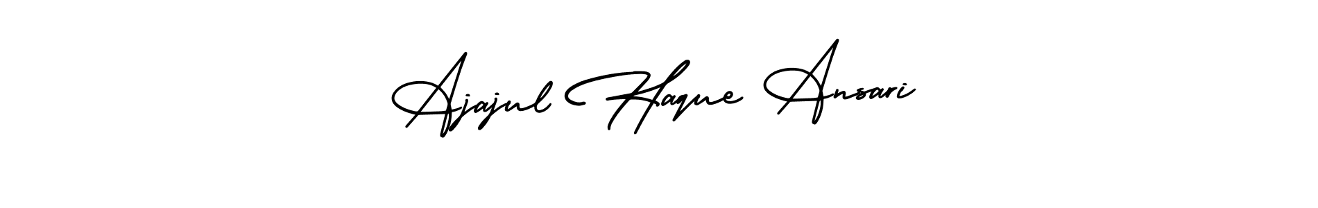 You can use this online signature creator to create a handwritten signature for the name Ajajul Haque Ansari. This is the best online autograph maker. Ajajul Haque Ansari signature style 3 images and pictures png