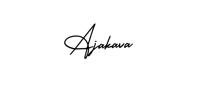 How to make Ajakava signature? AmerikaSignatureDemo-Regular is a professional autograph style. Create handwritten signature for Ajakava name. Ajakava signature style 3 images and pictures png