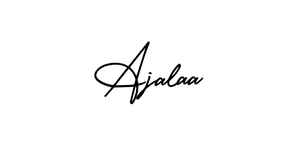 This is the best signature style for the Ajalaa name. Also you like these signature font (AmerikaSignatureDemo-Regular). Mix name signature. Ajalaa signature style 3 images and pictures png