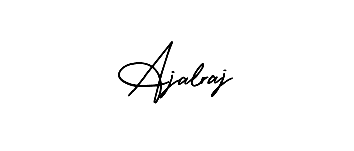 You should practise on your own different ways (AmerikaSignatureDemo-Regular) to write your name (Ajalraj) in signature. don't let someone else do it for you. Ajalraj signature style 3 images and pictures png