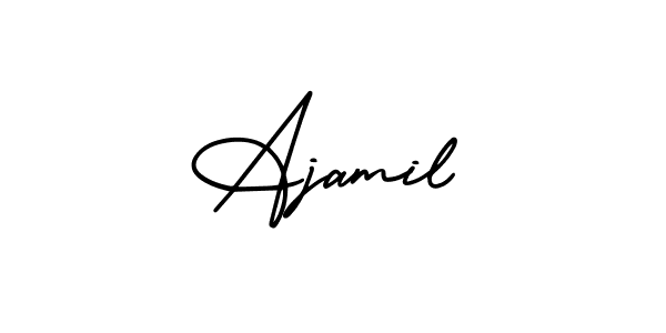 Ajamil stylish signature style. Best Handwritten Sign (AmerikaSignatureDemo-Regular) for my name. Handwritten Signature Collection Ideas for my name Ajamil. Ajamil signature style 3 images and pictures png