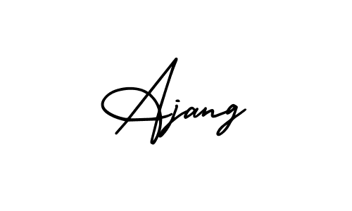 How to make Ajang name signature. Use AmerikaSignatureDemo-Regular style for creating short signs online. This is the latest handwritten sign. Ajang signature style 3 images and pictures png