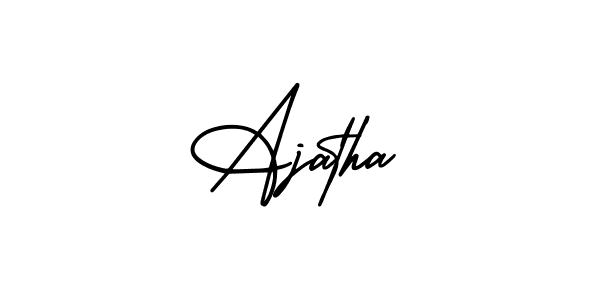 Make a beautiful signature design for name Ajatha. With this signature (AmerikaSignatureDemo-Regular) style, you can create a handwritten signature for free. Ajatha signature style 3 images and pictures png