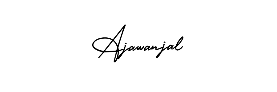 This is the best signature style for the Ajawanjal name. Also you like these signature font (AmerikaSignatureDemo-Regular). Mix name signature. Ajawanjal signature style 3 images and pictures png