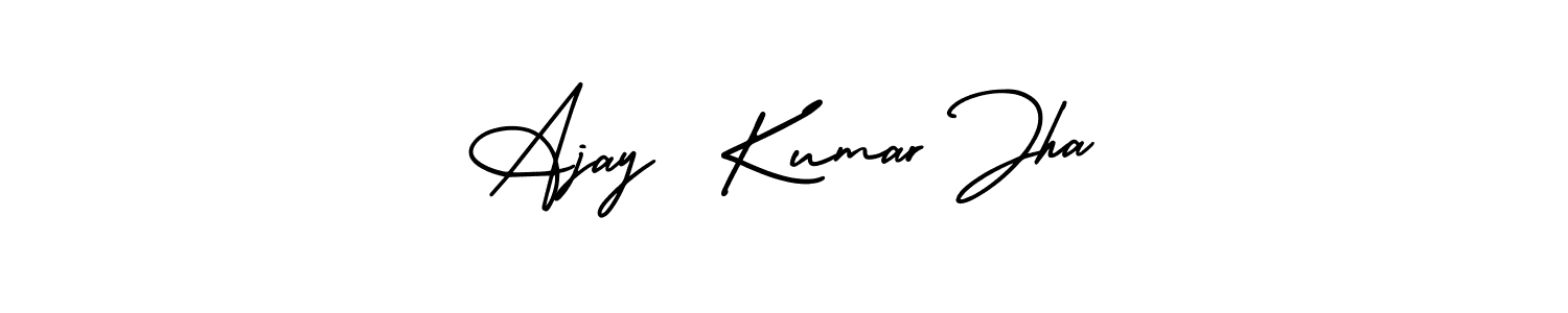 Ajay  Kumar Jha stylish signature style. Best Handwritten Sign (AmerikaSignatureDemo-Regular) for my name. Handwritten Signature Collection Ideas for my name Ajay  Kumar Jha. Ajay  Kumar Jha signature style 3 images and pictures png