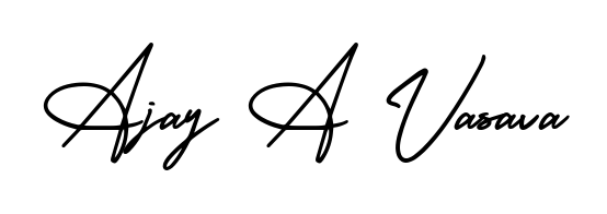 Style your name Ajay A Vasava with confidence using AmerikaSignatureDemo-Regular signature design. Simple, elegant, and ready for immediate document use. Ajay A Vasava signature style 3 images and pictures png