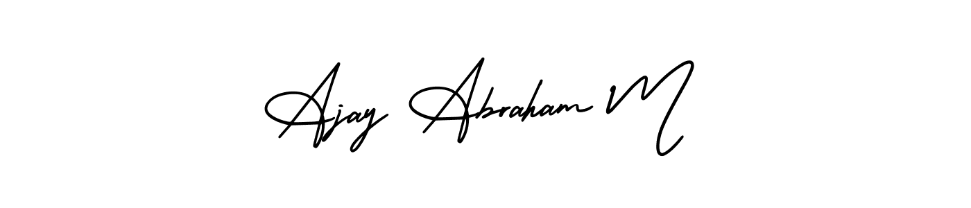 Ajay Abraham M stylish signature style. Best Handwritten Sign (AmerikaSignatureDemo-Regular) for my name. Handwritten Signature Collection Ideas for my name Ajay Abraham M. Ajay Abraham M signature style 3 images and pictures png