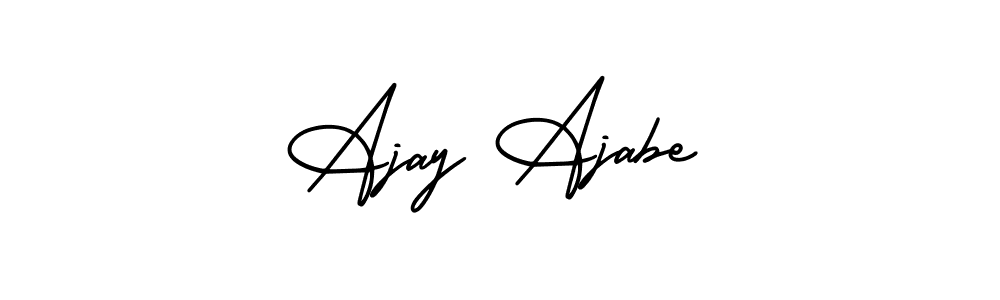 Similarly AmerikaSignatureDemo-Regular is the best handwritten signature design. Signature creator online .You can use it as an online autograph creator for name Ajay Ajabe. Ajay Ajabe signature style 3 images and pictures png