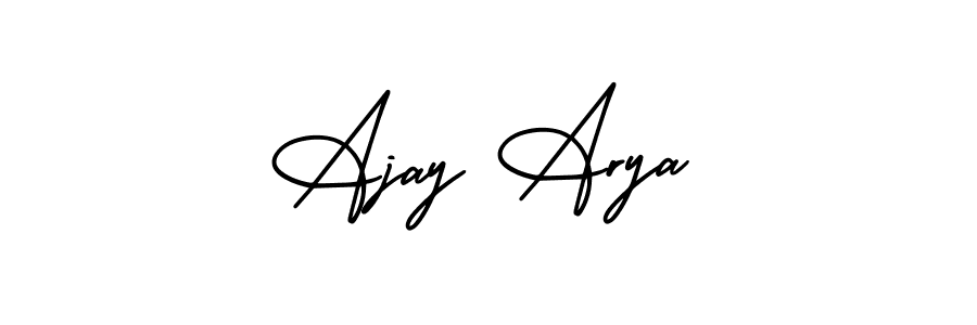 How to make Ajay Arya signature? AmerikaSignatureDemo-Regular is a professional autograph style. Create handwritten signature for Ajay Arya name. Ajay Arya signature style 3 images and pictures png