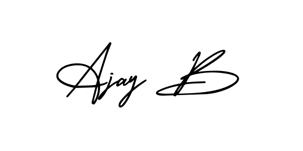 Create a beautiful signature design for name Ajay B. With this signature (AmerikaSignatureDemo-Regular) fonts, you can make a handwritten signature for free. Ajay B signature style 3 images and pictures png