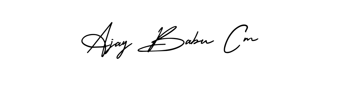 Make a short Ajay Babu Cm signature style. Manage your documents anywhere anytime using AmerikaSignatureDemo-Regular. Create and add eSignatures, submit forms, share and send files easily. Ajay Babu Cm signature style 3 images and pictures png