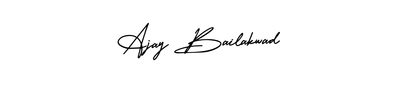 Similarly AmerikaSignatureDemo-Regular is the best handwritten signature design. Signature creator online .You can use it as an online autograph creator for name Ajay Bailakwad. Ajay Bailakwad signature style 3 images and pictures png