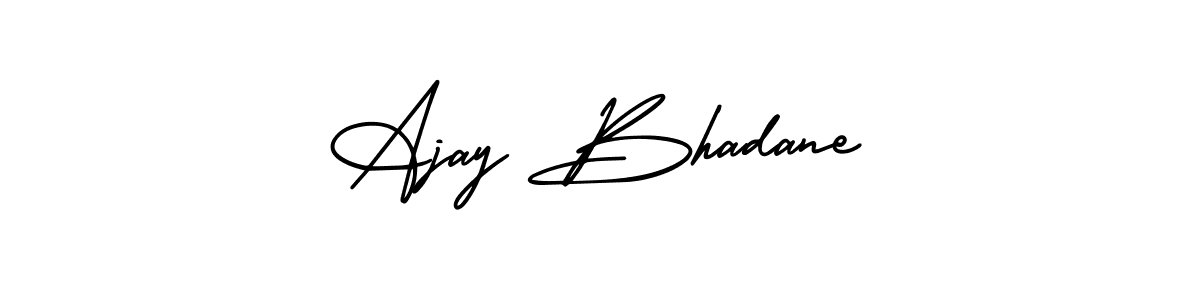 Ajay Bhadane stylish signature style. Best Handwritten Sign (AmerikaSignatureDemo-Regular) for my name. Handwritten Signature Collection Ideas for my name Ajay Bhadane. Ajay Bhadane signature style 3 images and pictures png