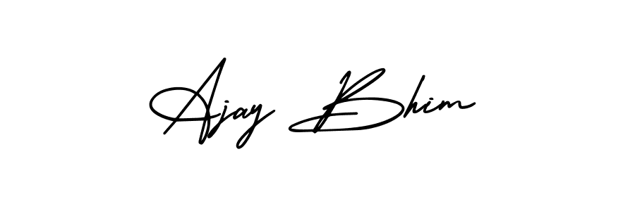 How to make Ajay Bhim signature? AmerikaSignatureDemo-Regular is a professional autograph style. Create handwritten signature for Ajay Bhim name. Ajay Bhim signature style 3 images and pictures png