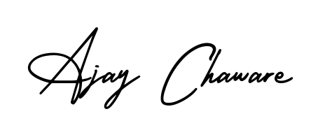 Create your official email sign-off with Ajay Chaware name in AmerikaSignatureDemo-Regular style. Crisp, clean, and perfectly legible across all screens. Ajay Chaware signature style 3 images and pictures png