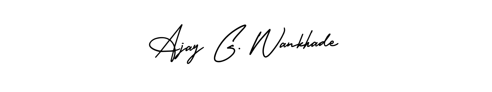 How to make Ajay G. Wankhade signature? AmerikaSignatureDemo-Regular is a professional autograph style. Create handwritten signature for Ajay G. Wankhade name. Ajay G. Wankhade signature style 3 images and pictures png