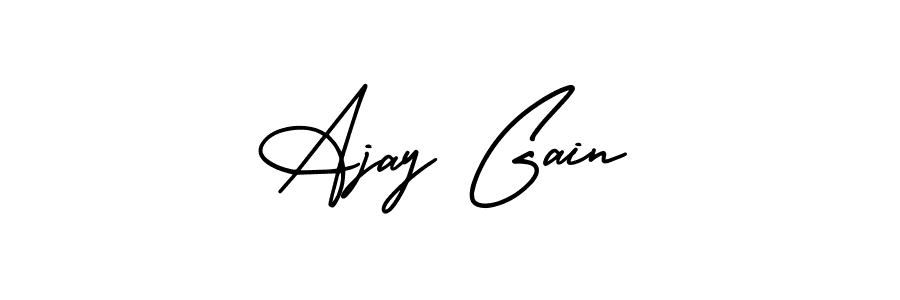 Similarly AmerikaSignatureDemo-Regular is the best handwritten signature design. Signature creator online .You can use it as an online autograph creator for name Ajay Gain. Ajay Gain signature style 3 images and pictures png