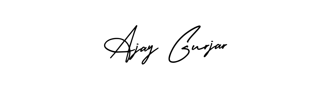 How to Draw Ajay Gurjar signature style? AmerikaSignatureDemo-Regular is a latest design signature styles for name Ajay Gurjar. Ajay Gurjar signature style 3 images and pictures png