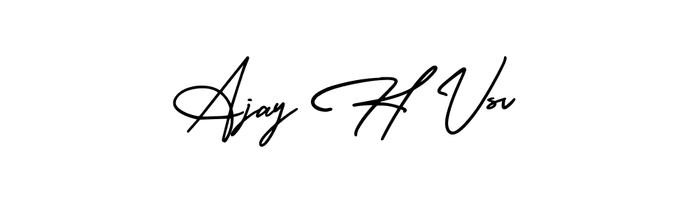 if you are searching for the best signature style for your name Ajay H Vsv. so please give up your signature search. here we have designed multiple signature styles  using AmerikaSignatureDemo-Regular. Ajay H Vsv signature style 3 images and pictures png