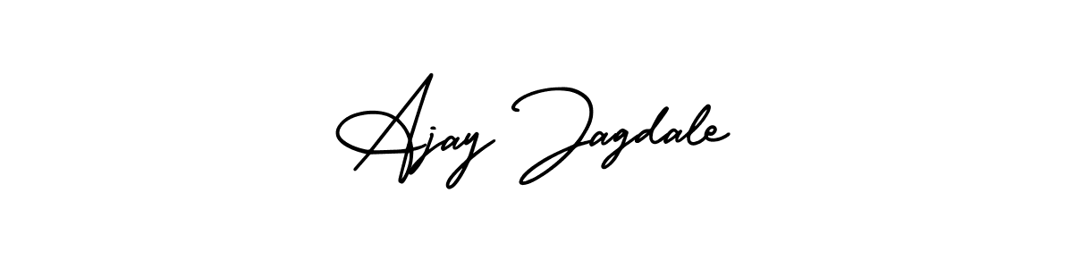 This is the best signature style for the Ajay Jagdale name. Also you like these signature font (AmerikaSignatureDemo-Regular). Mix name signature. Ajay Jagdale signature style 3 images and pictures png