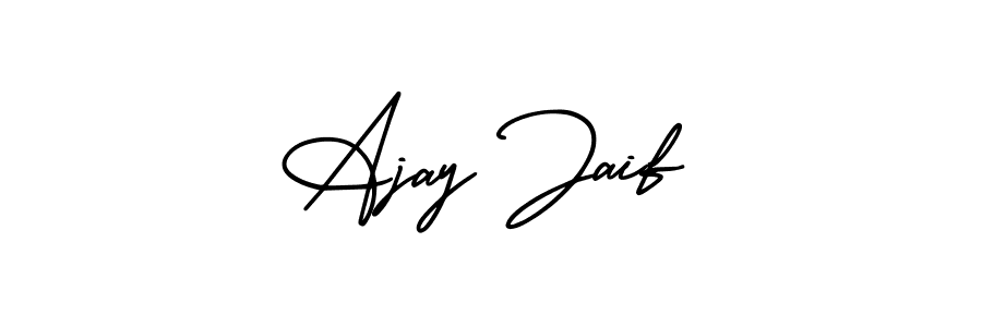 How to Draw Ajay Jaif signature style? AmerikaSignatureDemo-Regular is a latest design signature styles for name Ajay Jaif. Ajay Jaif signature style 3 images and pictures png