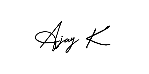 Best and Professional Signature Style for Ajay K. AmerikaSignatureDemo-Regular Best Signature Style Collection. Ajay K signature style 3 images and pictures png