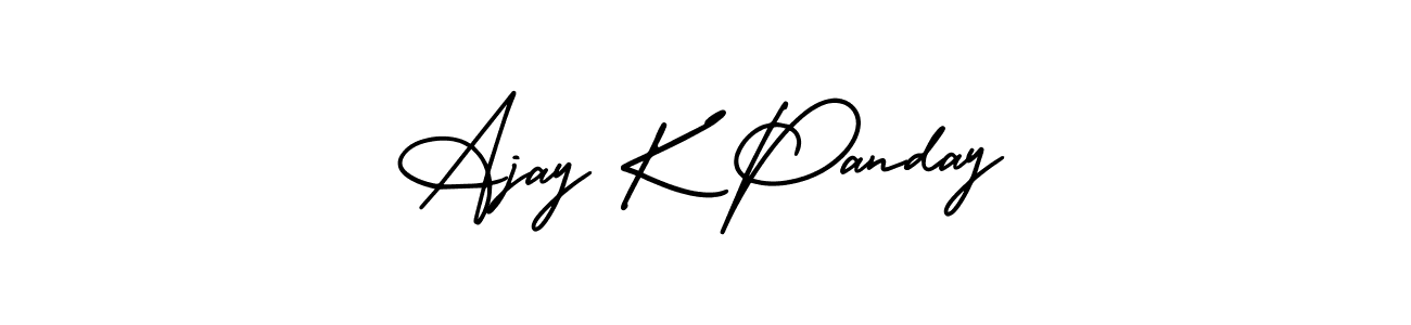 Make a beautiful signature design for name Ajay K Panday. With this signature (AmerikaSignatureDemo-Regular) style, you can create a handwritten signature for free. Ajay K Panday signature style 3 images and pictures png