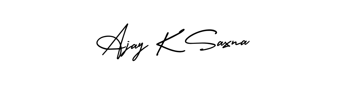 Design your own signature with our free online signature maker. With this signature software, you can create a handwritten (AmerikaSignatureDemo-Regular) signature for name Ajay K Saxna. Ajay K Saxna signature style 3 images and pictures png