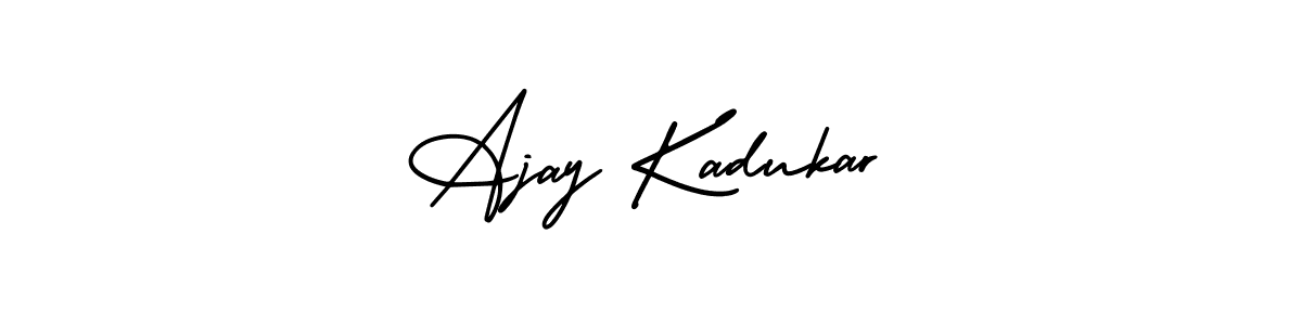 Use a signature maker to create a handwritten signature online. With this signature software, you can design (AmerikaSignatureDemo-Regular) your own signature for name Ajay Kadukar. Ajay Kadukar signature style 3 images and pictures png