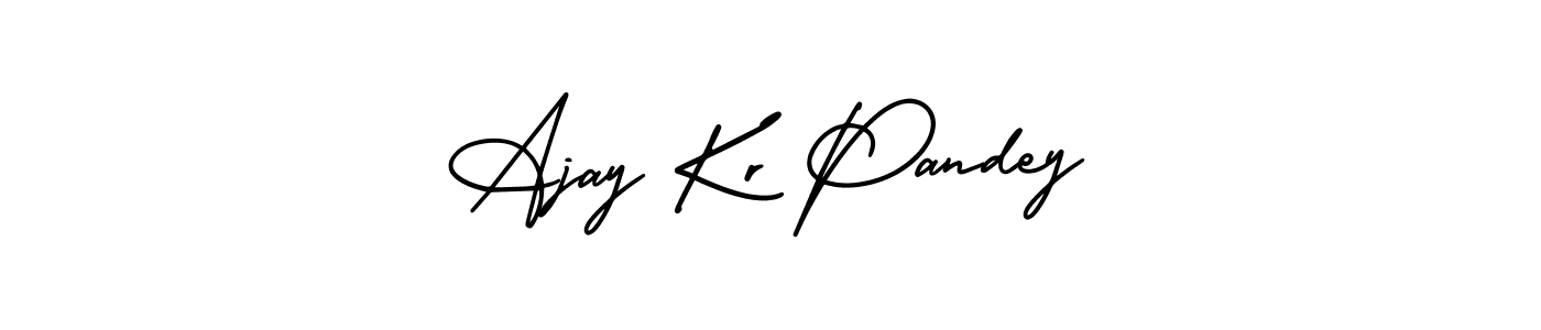 Use a signature maker to create a handwritten signature online. With this signature software, you can design (AmerikaSignatureDemo-Regular) your own signature for name Ajay Kr Pandey. Ajay Kr Pandey signature style 3 images and pictures png