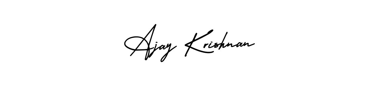 Create a beautiful signature design for name Ajay Krishnan. With this signature (AmerikaSignatureDemo-Regular) fonts, you can make a handwritten signature for free. Ajay Krishnan signature style 3 images and pictures png