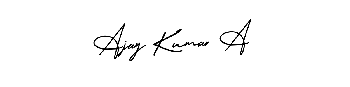 How to make Ajay Kumar A signature? AmerikaSignatureDemo-Regular is a professional autograph style. Create handwritten signature for Ajay Kumar A name. Ajay Kumar A signature style 3 images and pictures png