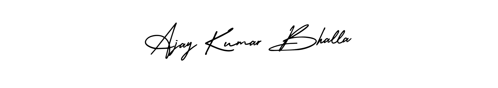 Use a signature maker to create a handwritten signature online. With this signature software, you can design (AmerikaSignatureDemo-Regular) your own signature for name Ajay Kumar Bhalla. Ajay Kumar Bhalla signature style 3 images and pictures png