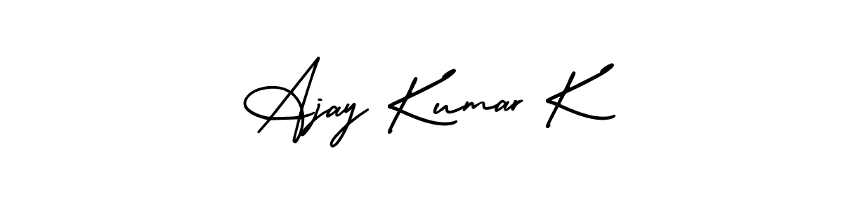 Check out images of Autograph of Ajay Kumar K name. Actor Ajay Kumar K Signature Style. AmerikaSignatureDemo-Regular is a professional sign style online. Ajay Kumar K signature style 3 images and pictures png